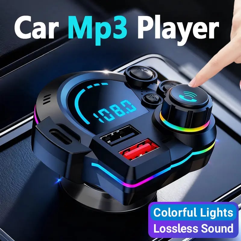 Bluetooth 5.3 Car Adapter Charger, 4-Port Fast Charging