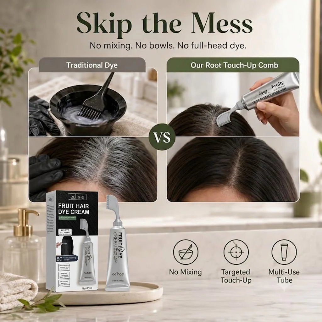 ✨Hair Dye Comb for Fast Root Touch-Ups. Plant-Based. Scalp-Friendly-HG
