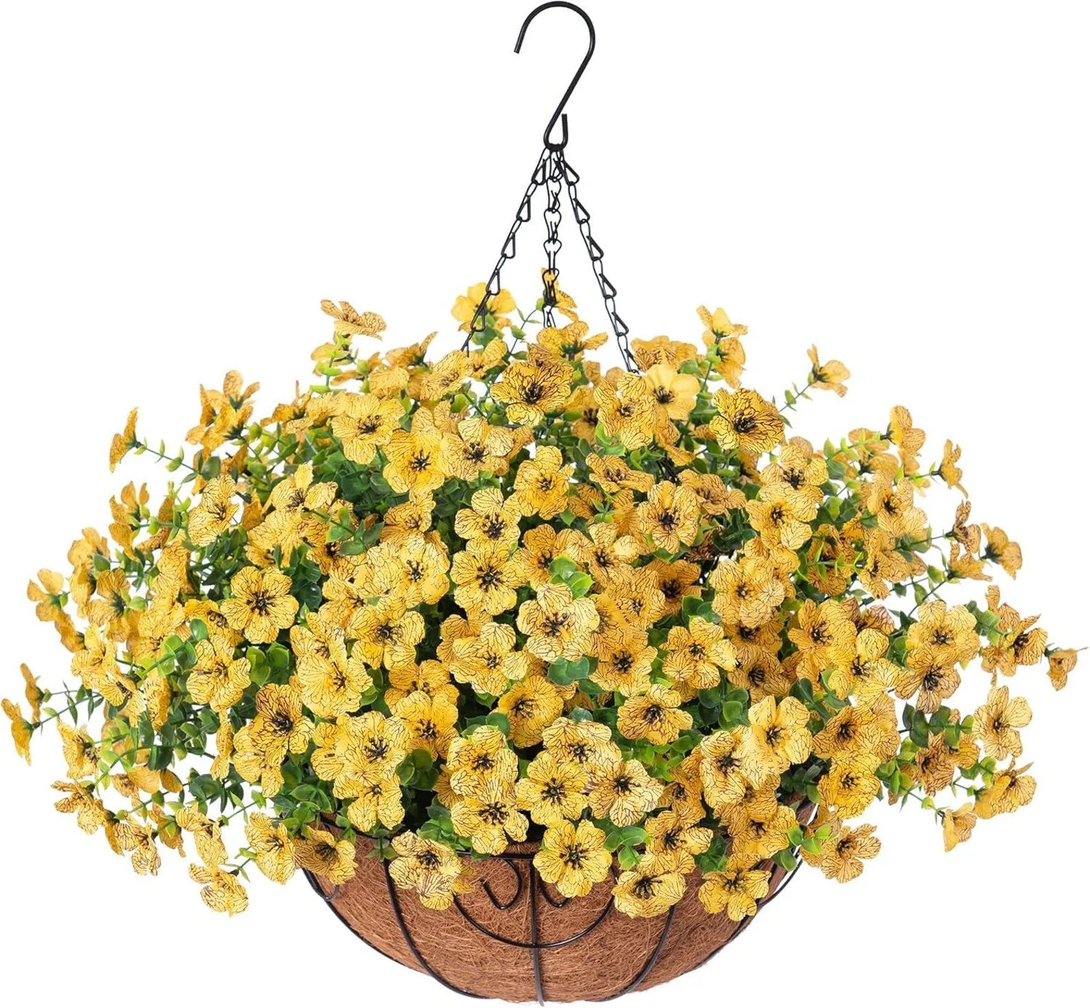 FREE SHIPPING!🔥Simulated Hanging Flower Basket 🌸No Watering💧. No Wilting. Just Perfect Blooms.