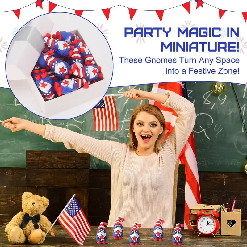 🎁 Patriotic Gnomes Figures 4th of July Gift