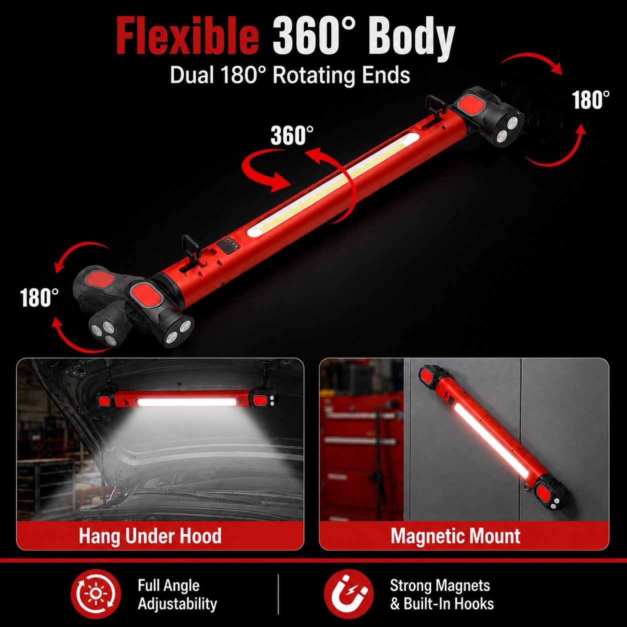 Father's Day Promotion SAVE 49% & FREE SHIPPING🔥3000LM Rechargeable Magnetic LED Work Light Bar