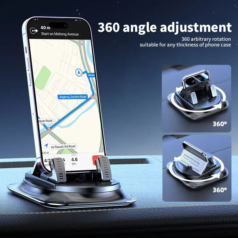 🚗📱 360° Rotating Car Phone Holder – Dashboard & Windshield Mount with Non-Slip Grip for All iPhones and Android