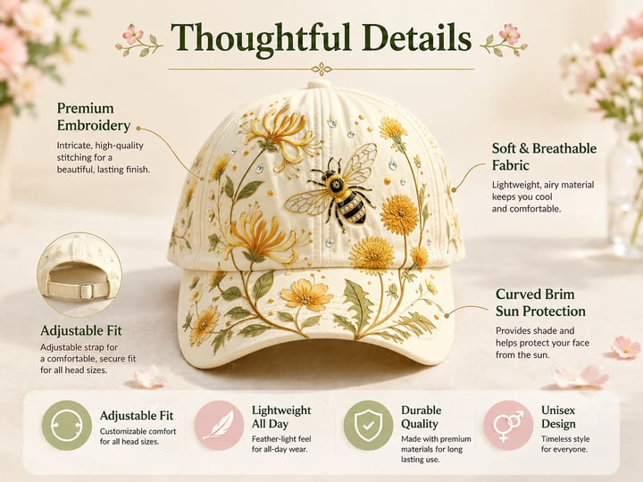 🔥Last Day 49% OFF 🌸🌿 Garden Morning Cap (✨2026 Limited Edition)