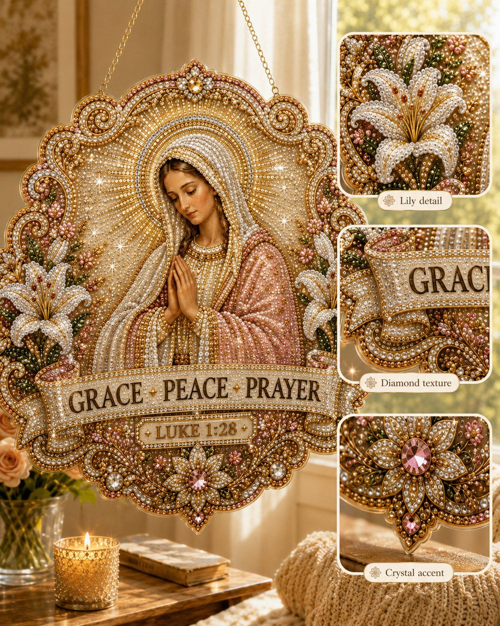 Christian Diamond Art Hanging Ornament Kit