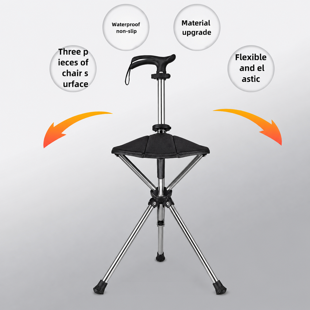 Folding Portable Cane Chair: The Best Gift for Seniors