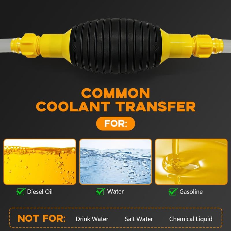 Multifunction Liquid Sucker Pump High Flow Manual Fuel Pump 9.8 Ft Hose