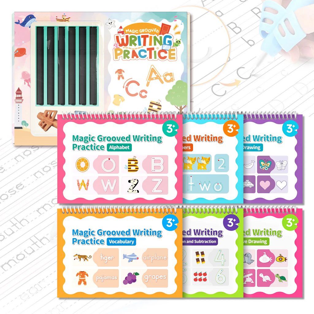 🔥Kids Reusable Groove Handwriting Practice Books 6 Pack