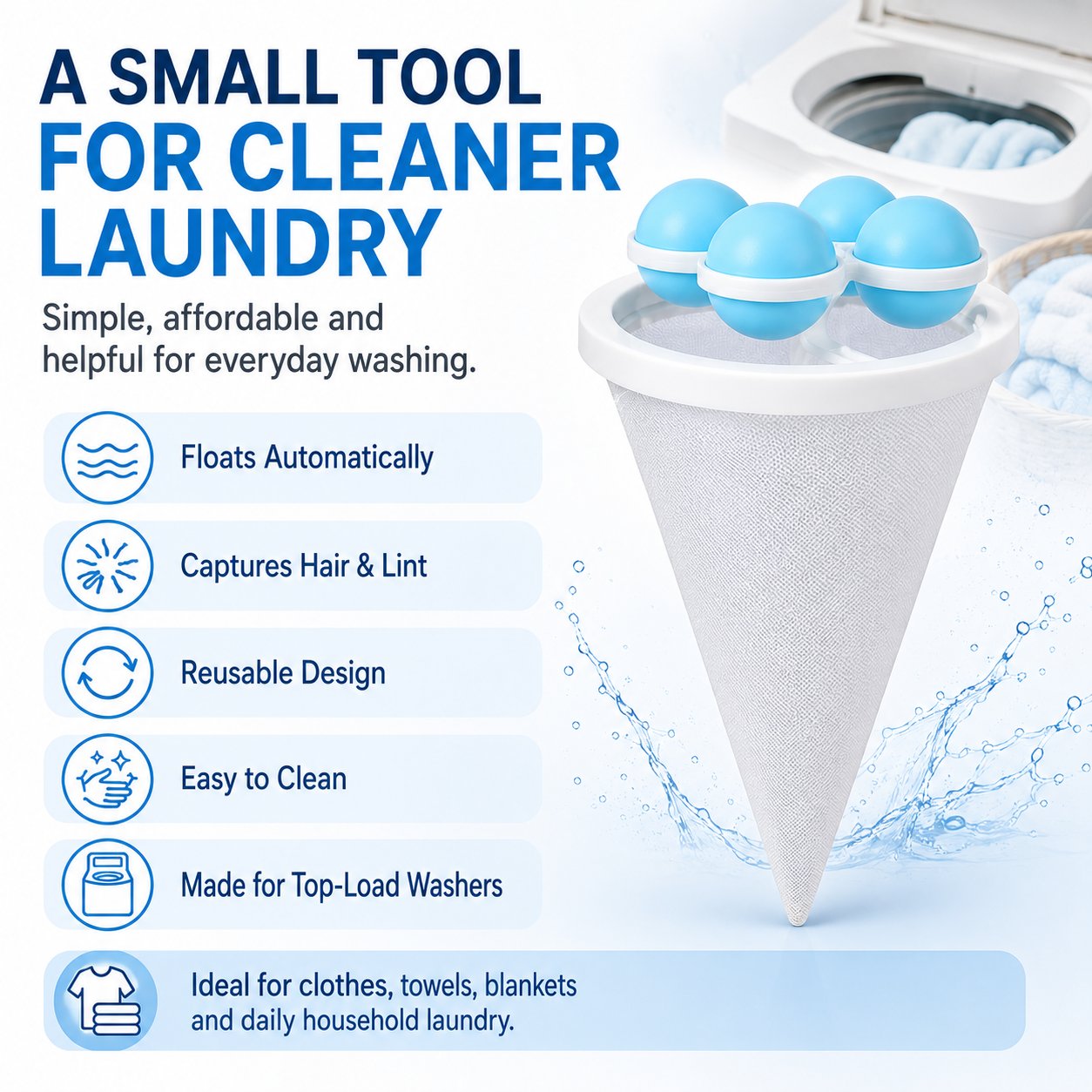 Floating Lint & Hair Catcher