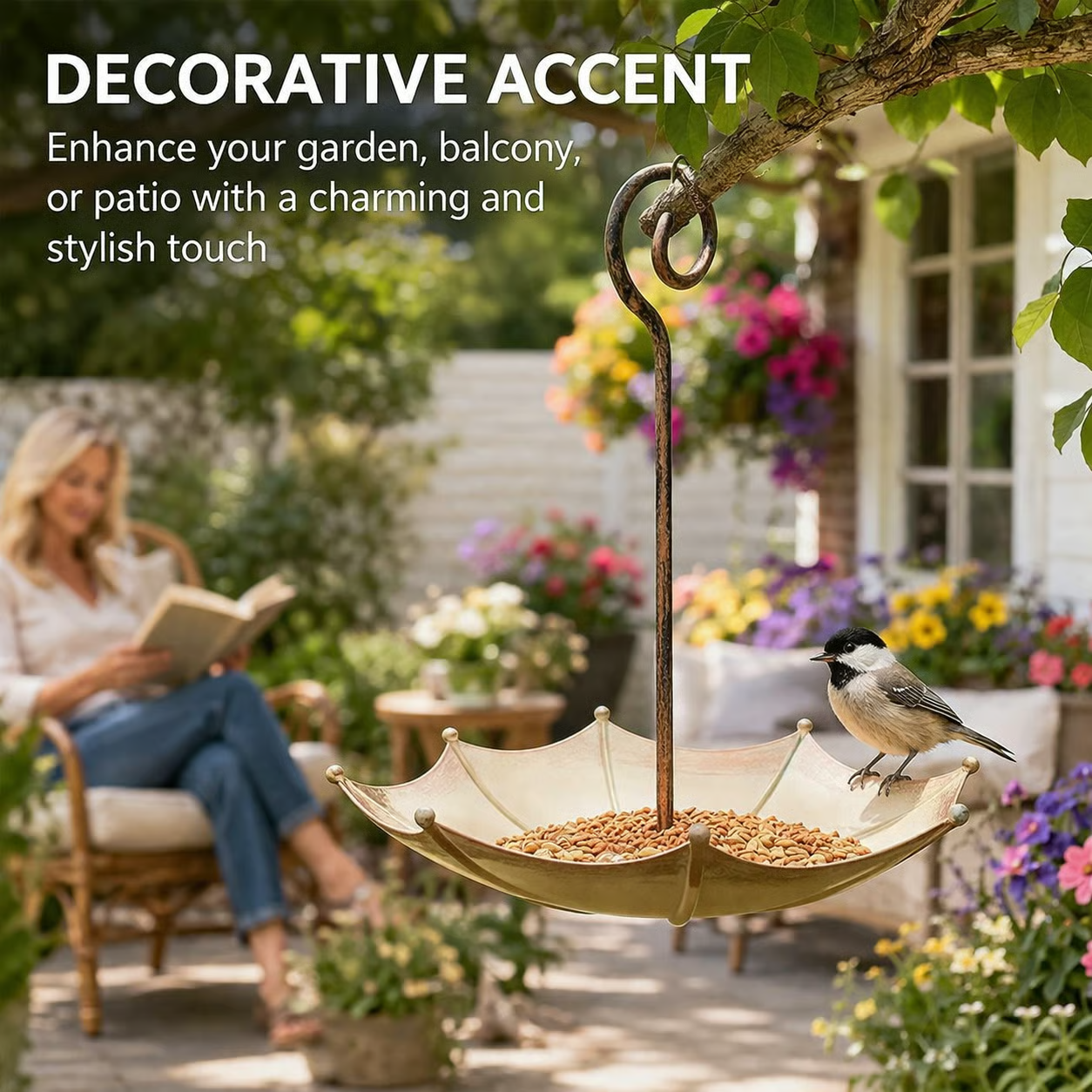 🐦Last Day 50% OFF🐦Mini Umbrella Bird Feeder — Whimsical Garden Charm