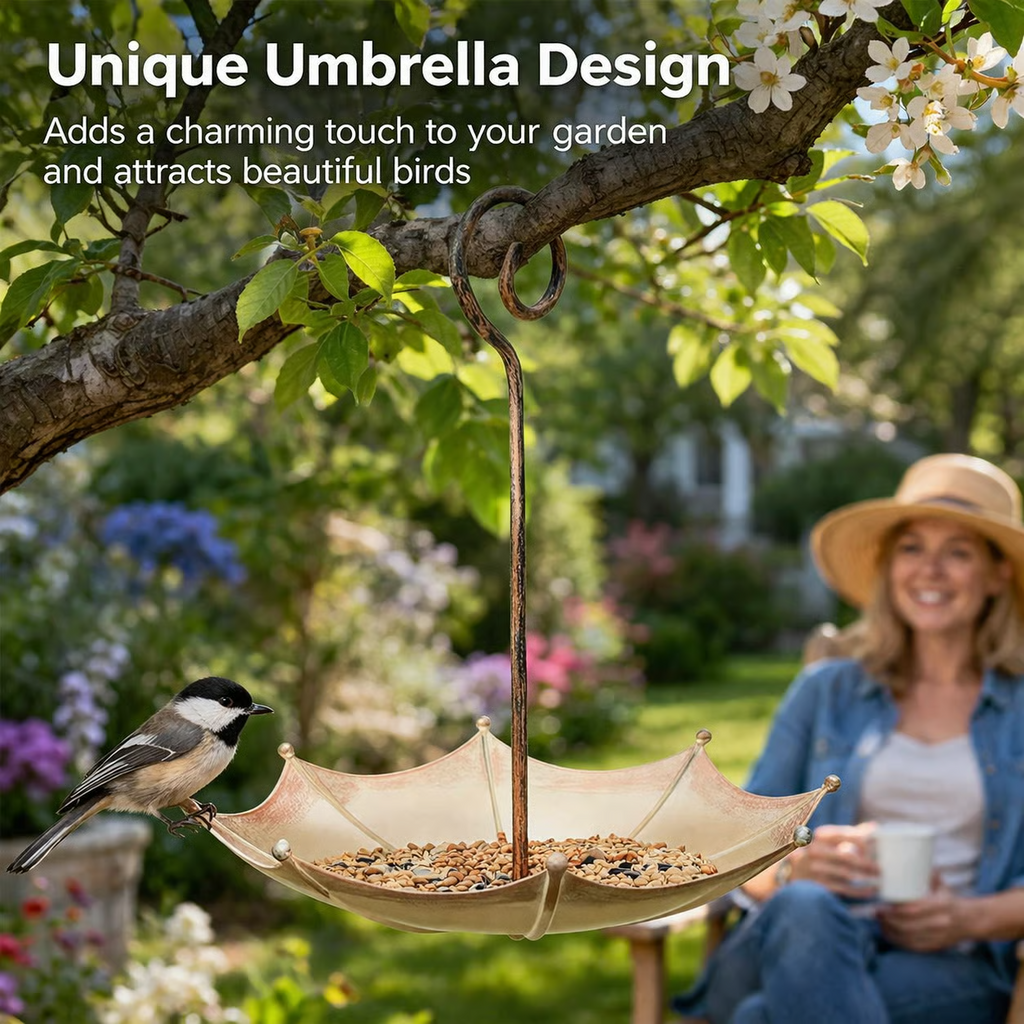 🐦Last Day 50% OFF🐦Mini Umbrella Bird Feeder — Whimsical Garden Charm