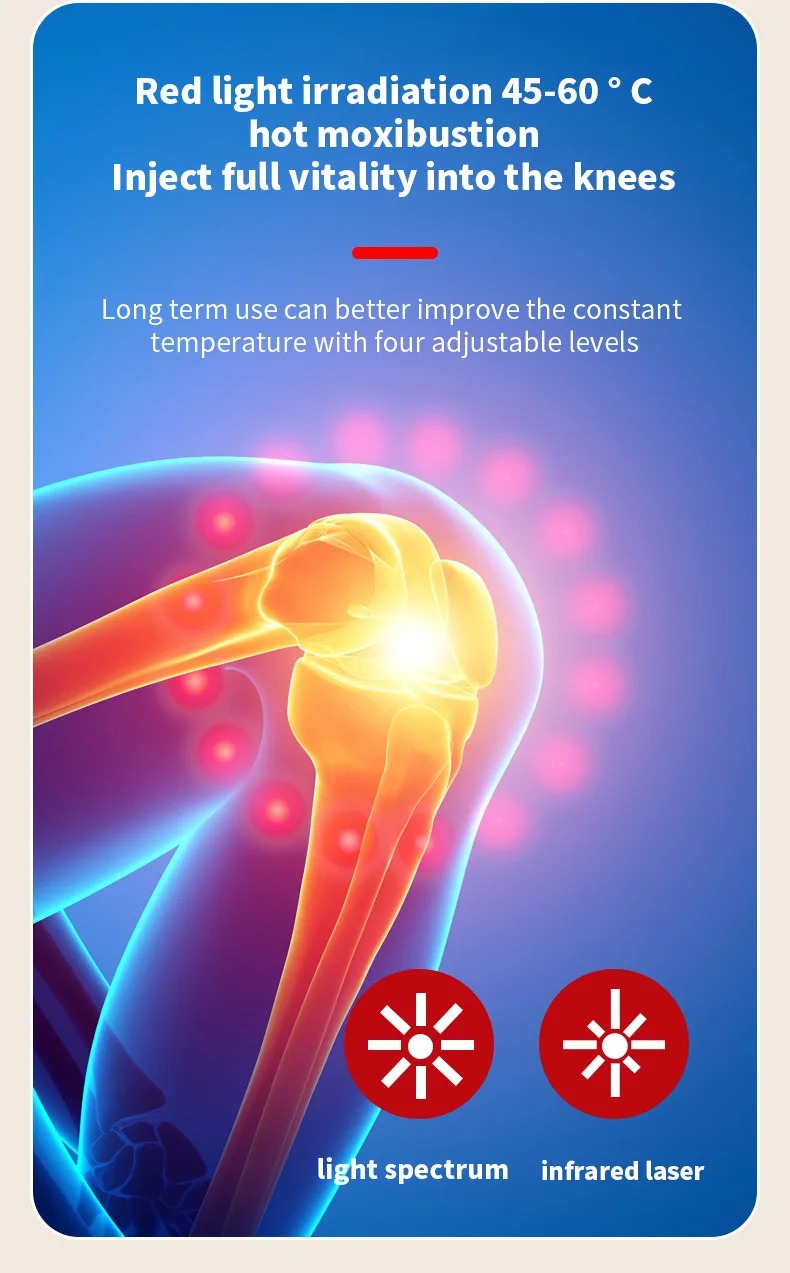 Knee Massager Smart Heat, Red Light Therapy, and Vibration Massage - FSA or HSA eligible