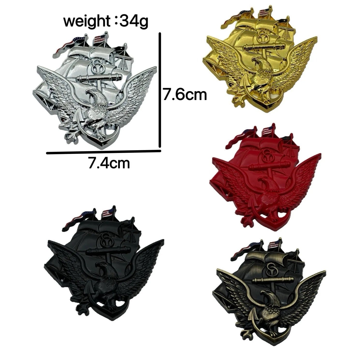 U.S. Navy Special Edition Metal Vehicle Badge