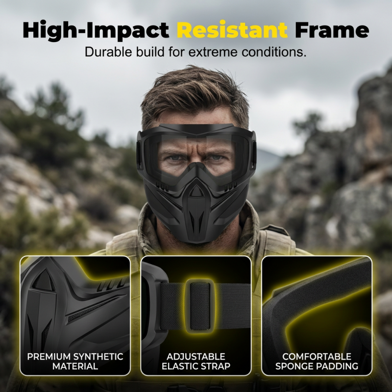 Detachable Full Face Goggle Mask