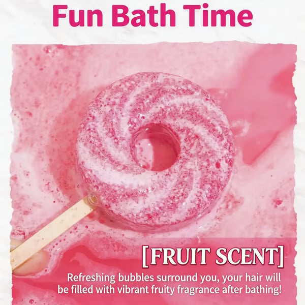 🍭🧼 Lollipop Bath Bomb – Releases colorful bubbles when it hits the water, with a long-lasting fragrance – Cash on Delivery ✅