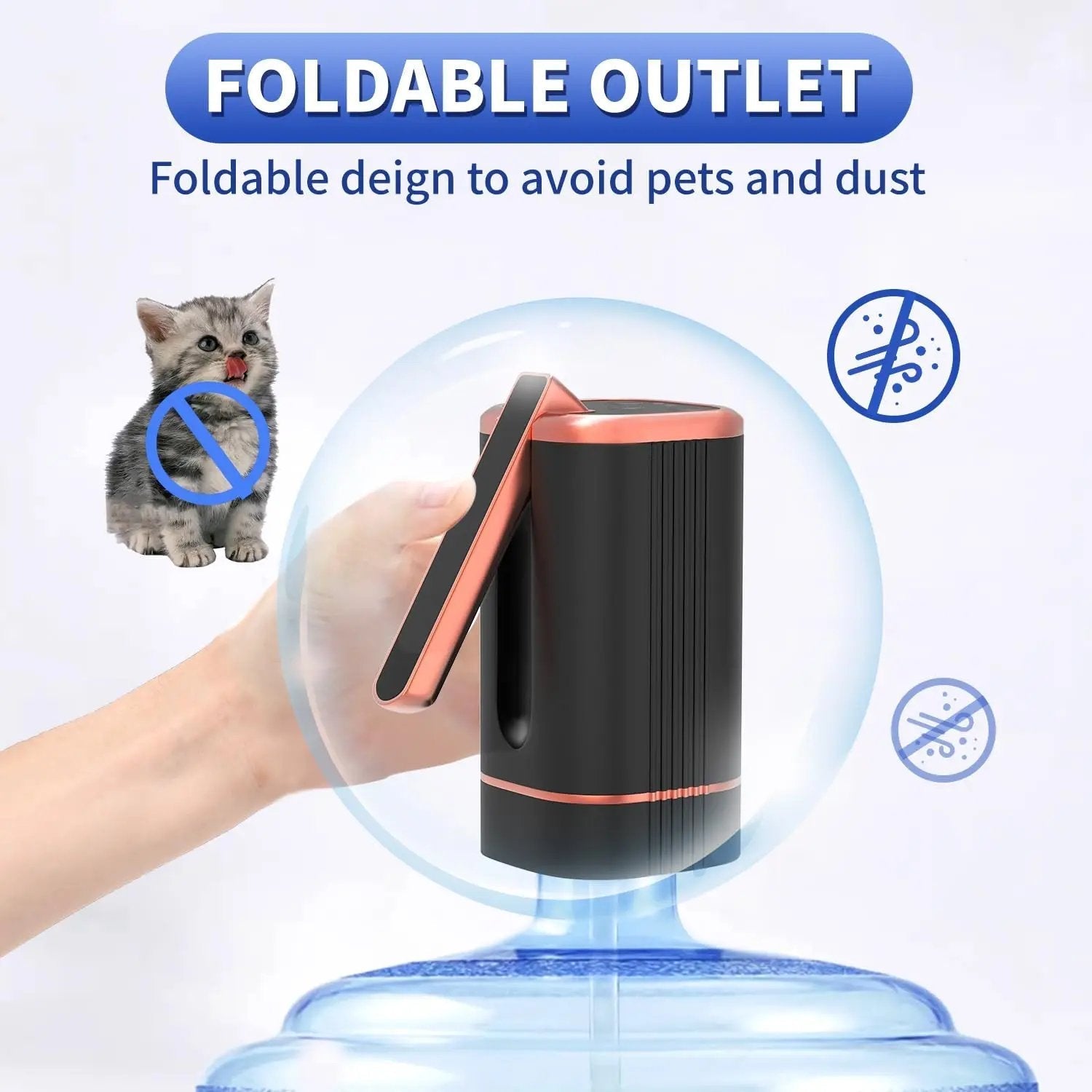 🏠 Automatic dispenser pump – multifunctional, silent & perfect for home, office, summer cottage & camping, fits most standard bottles 🌿