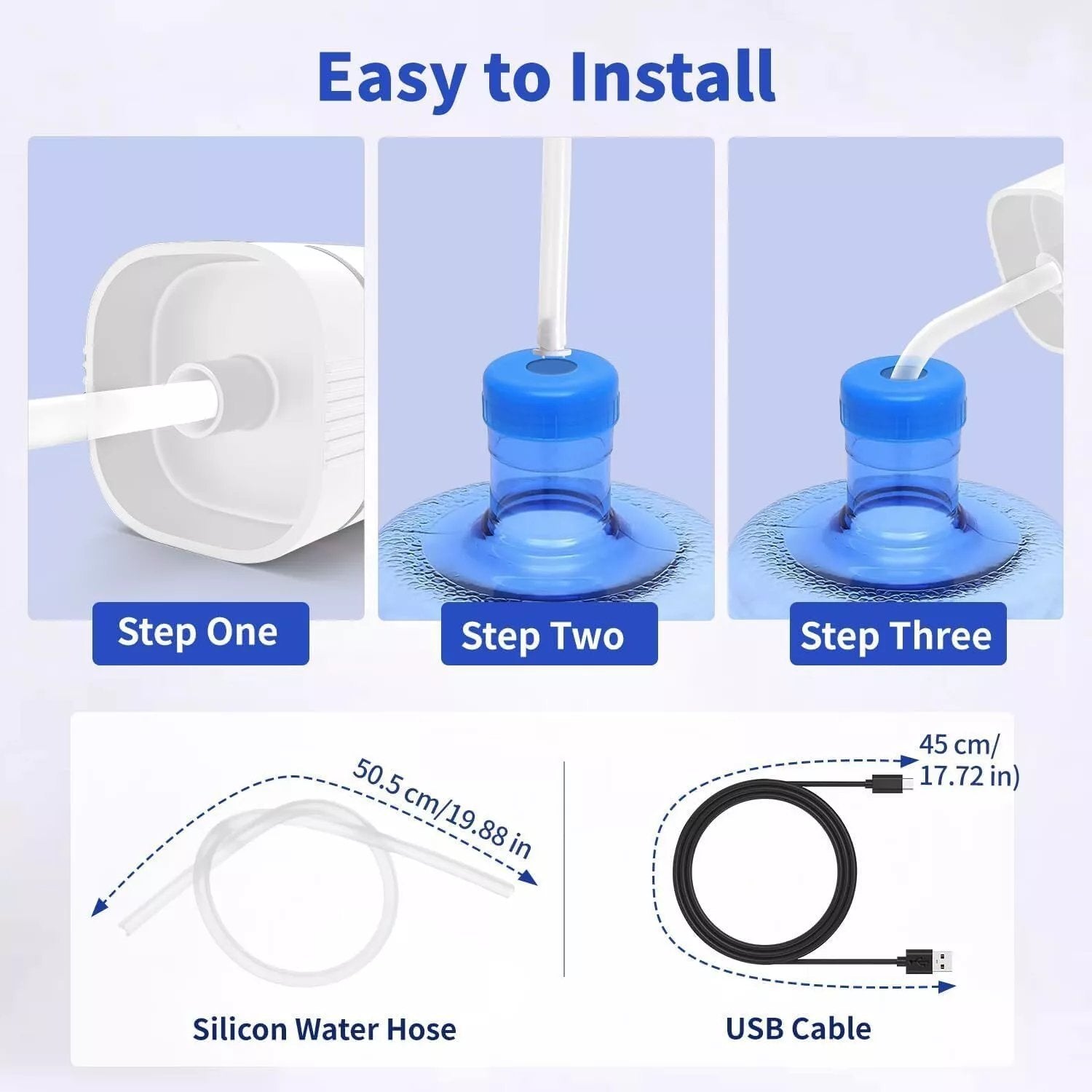 🏠 Automatic dispenser pump – multifunctional, silent & perfect for home, office, summer cottage & camping, fits most standard bottles 🌿