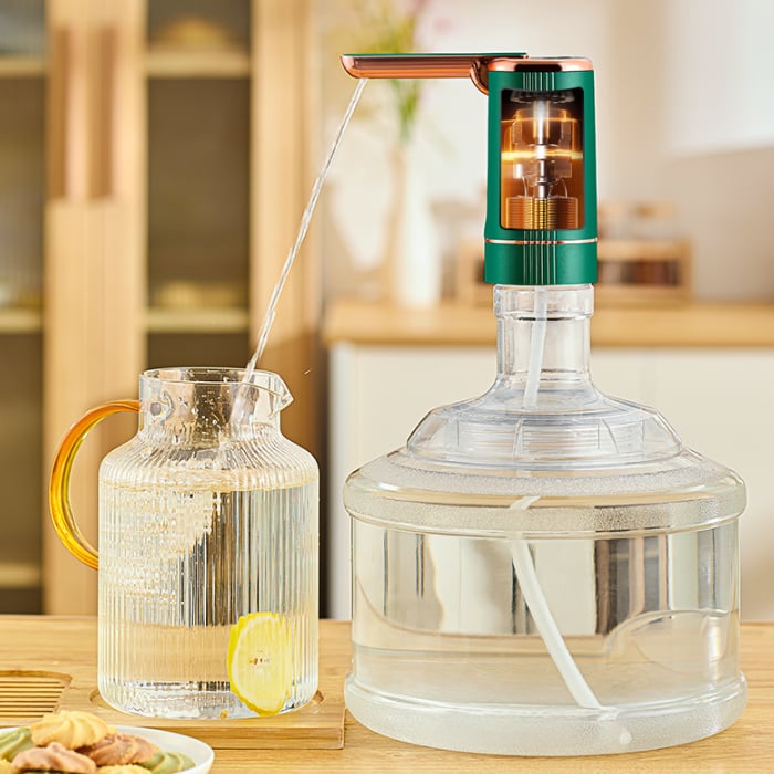 🏠 Automatic dispenser pump – multifunctional, silent & perfect for home, office, summer cottage & camping, fits most standard bottles 🌿