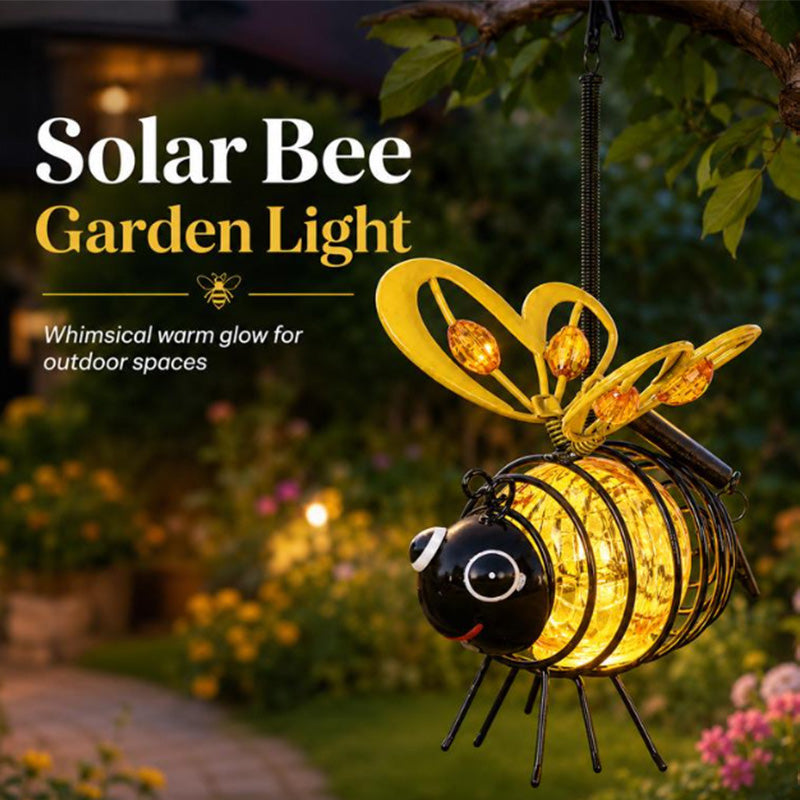 🌙🍃🪴Hanging Solar Bee Light – Warm Amber Glow, Flicker-Free, Perfect for Garden Parties, Camping, or Kids’ Rooms – Spread Joy Day and Night 🌞🌜