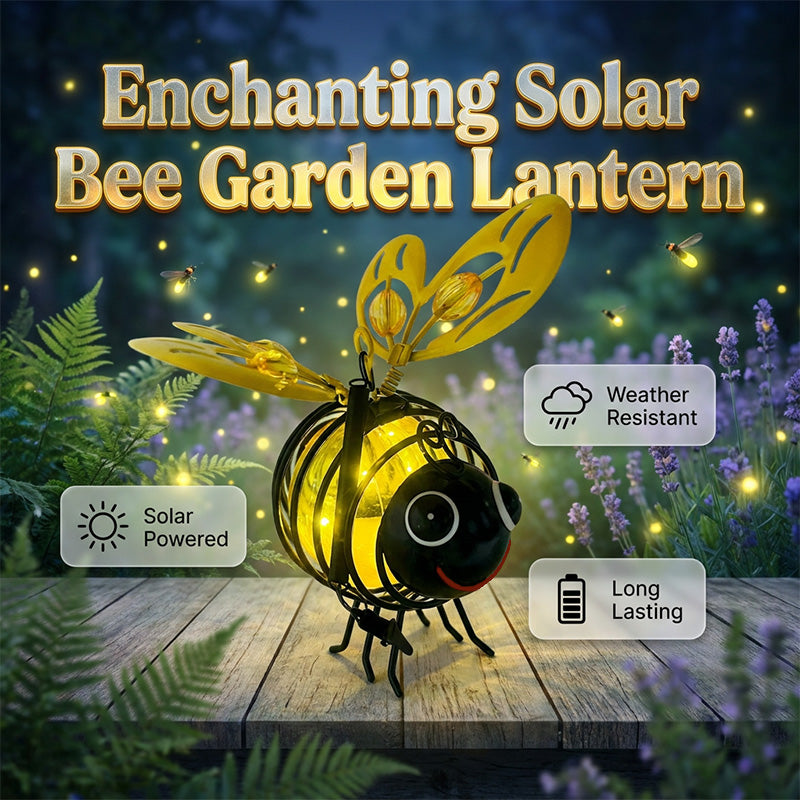 🌙🍃🪴Hanging Solar Bee Light – Warm Amber Glow, Flicker-Free, Perfect for Garden Parties, Camping, or Kids’ Rooms – Spread Joy Day and Night 🌞🌜
