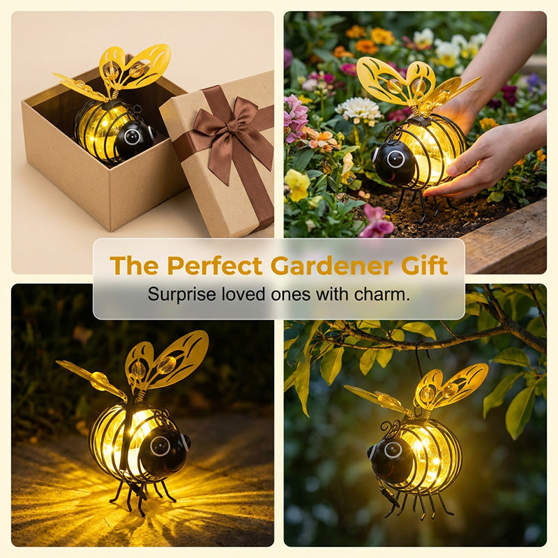 🌙🍃🪴Hanging Solar Bee Light – Warm Amber Glow, Flicker-Free, Perfect for Garden Parties, Camping, or Kids’ Rooms – Spread Joy Day and Night 🌞🌜
