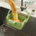 Foldable Hanging Kitchen Sink Drain Basket, Stainless Steel Kitchen Accessories