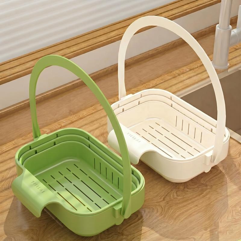 Foldable Hanging Kitchen Sink Drain Basket, Stainless Steel Kitchen Accessories