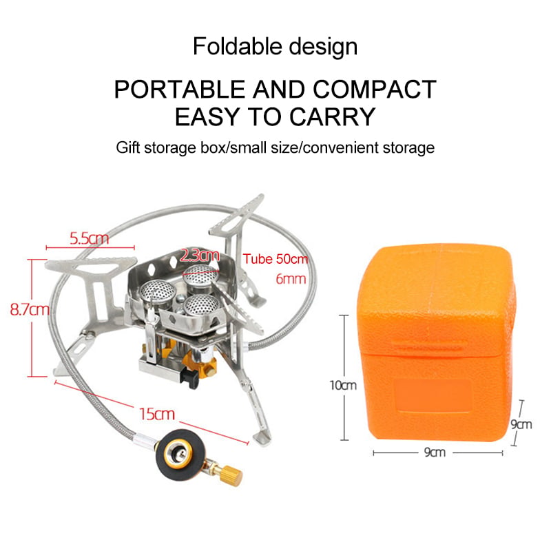 📢📢49% OFF !! ⏰Camping Gas Burner – 5800W, Piezo Ignition, Windproof 🔥