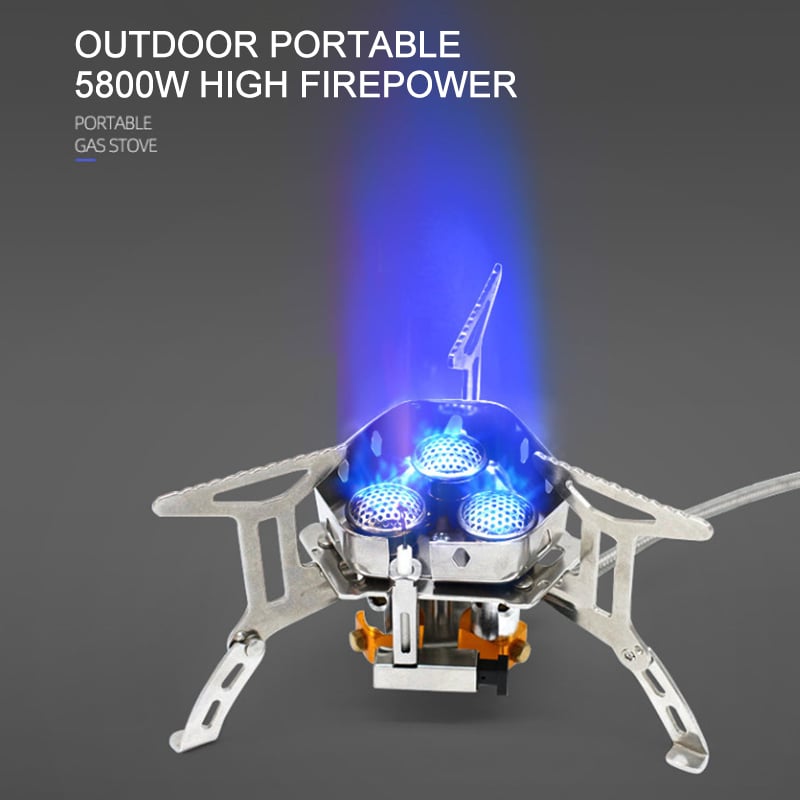 📢📢49% OFF !! ⏰Camping Gas Burner – 5800W, Piezo Ignition, Windproof 🔥