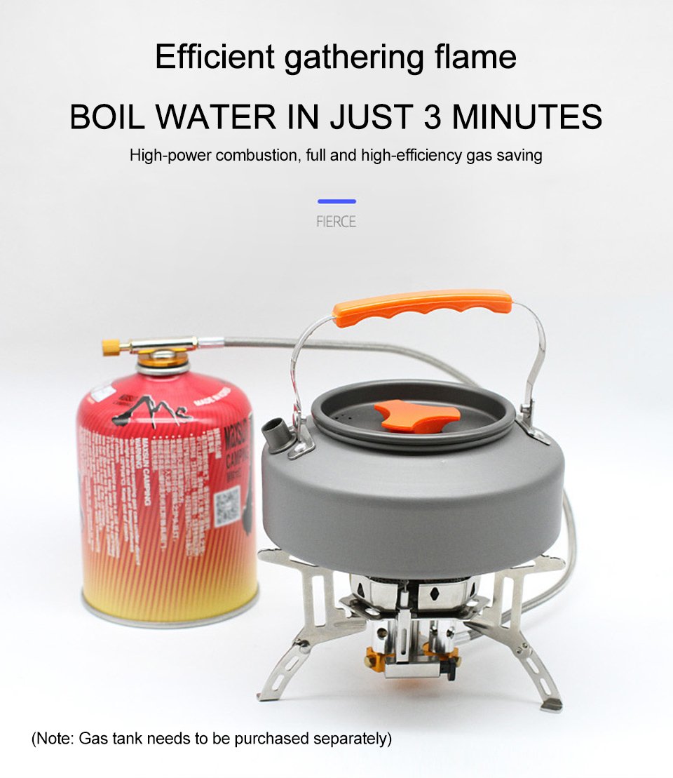 📢📢49% OFF !! ⏰Camping Gas Burner – 5800W, Piezo Ignition, Windproof 🔥