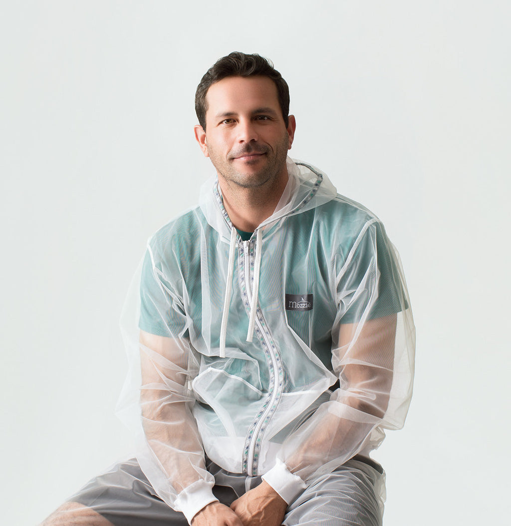 White Mesh Insect Protection Jacket | Lightweight Bug Barrier Outdoor Hoodie+Pant