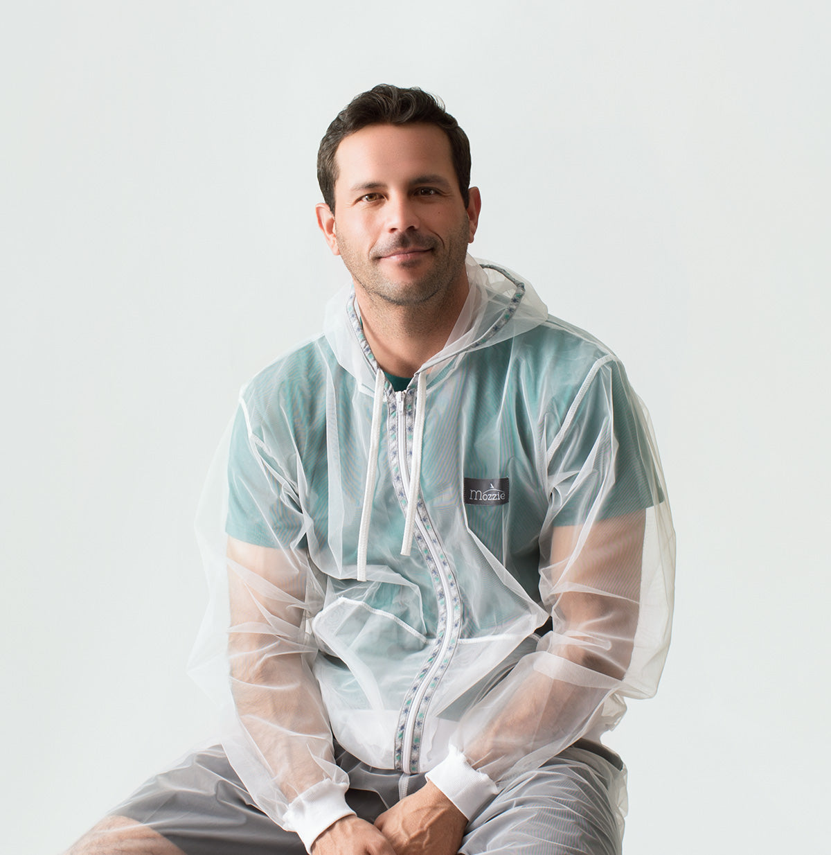 White Mesh Insect Protection Jacket | Lightweight Bug Barrier Outdoor Hoodie+Pant